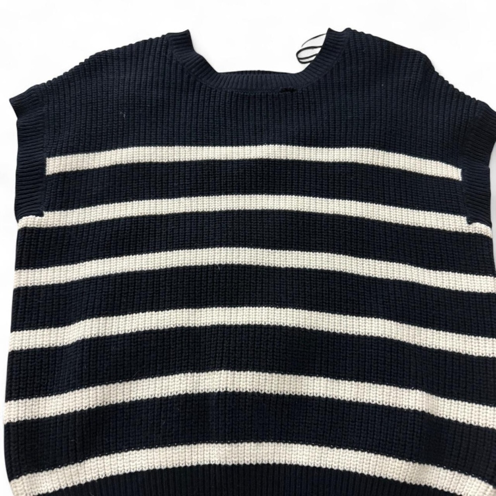 moon & madison Navy and White Striped Tank Top